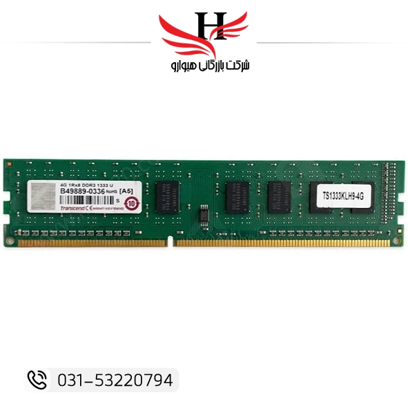 رم کامپیوتر استوک ترنسند TRANSCEND DDR3 1600 ظرفیت 4 گیگابایت مناسب کامپیوتر دسکتاپ